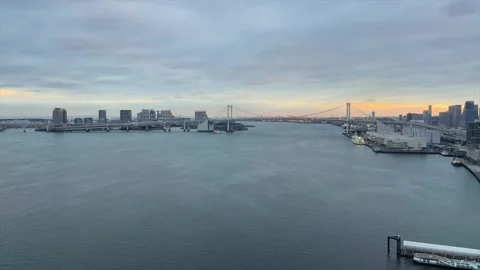 Time lapse of Tokyo Bay 스톡 동영상 329901113