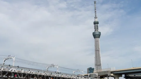Time-lapse of Tokyo Skytree and Tokyo cityscape Stock Footage 279986224