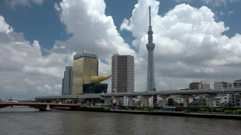 Time Lapse Of Tokyo Skytree, Tokyo, Japan Stock Footage 100760310