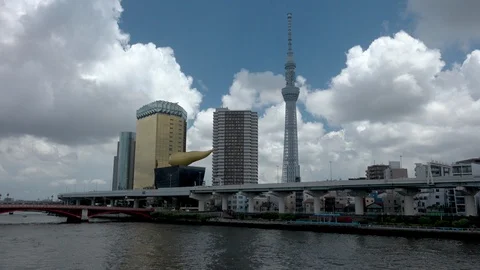Time Lapse Of Tokyo Skytree, Tokyo, Japan Stock Footage 100760313