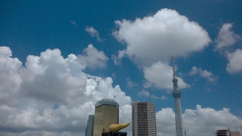 Time Lapse Of Tokyo Skytree, Tokyo, Japan Stock Footage 100762215