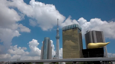Time Lapse Of Tokyo Skytree, Tokyo, Japan Stock Footage 100762231