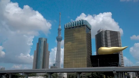 Time Lapse Of Tokyo Skytree, Tokyo, Japan Stock Footage 100762238