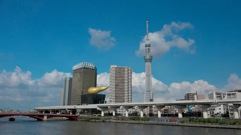 Time Lapse Of Tokyo Skytree, Tokyo, Japan Stock Footage 100765289