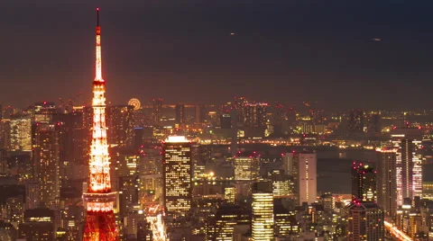 Time lapse-tokyo tower Video stock 60847821