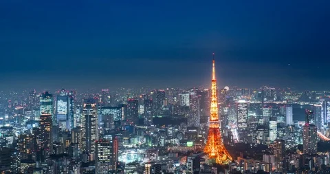 Time lapse - Tokyo Tower Stock Footage 111883638
