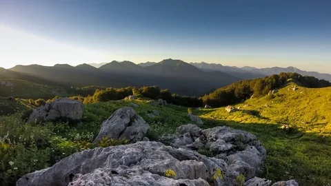 Time-lapse of The top of the mountain Fisht is hidden in the clouds Stock Footage 81333382