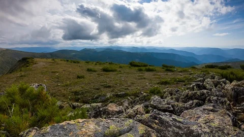 Time lapse from the top of the mountain Stock Footage 121488336