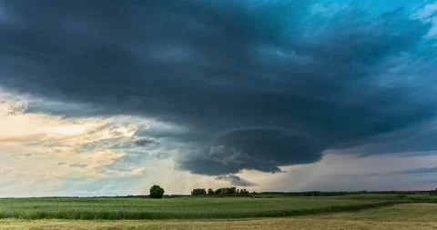 Time lapse of tornado warned supercell s... | Stock Video | Pond5