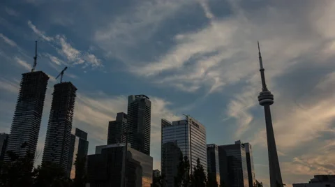 Time lapse Toronto Skyline Stock Footage 68565507