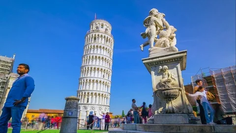 Time lapse torre di pisa Stock Footage 82749204