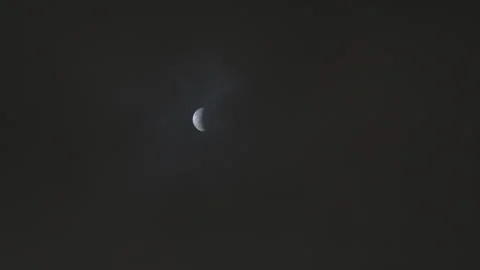 Time lapse of total lunar eclipse over Los Angeles, California on March 3rd 2026 Stock Footage 330136396