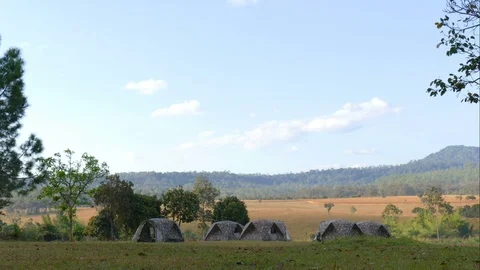 Time lapse at tourists camp Stock Footage 73067507