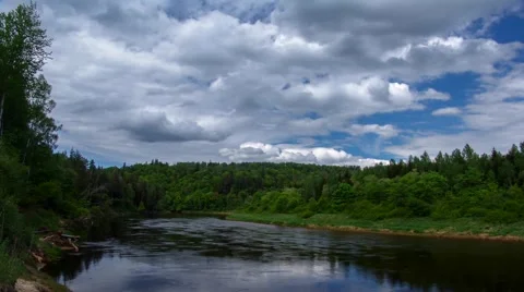Time lapse tourists on the river. Stock Footage 65056072