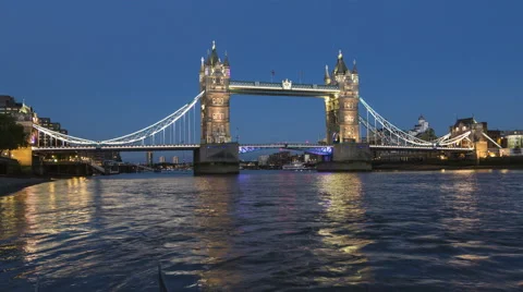 Time lapse of Tower Bridge lift in London Stock Footage 48013225