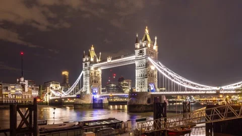 Time Lapse of the Tower Bridge in London Vidéo 300136583