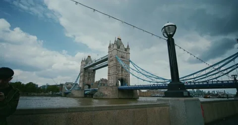 Time Lapse of Tower bridge over river thames, London, England Hyperlapse Stock Footage 149875894