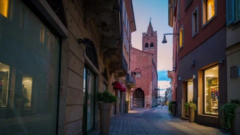 Time lapse of the town centre of Monza, Italy Stock Footage 92584126