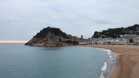 Time lapse of the town of Tossa de Mar Stock Footage 122512042