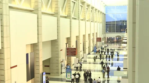 Time lapse of a trade show Stock Footage 49386792
