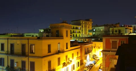 Time lapse of traditional architecture in Naples, Italy. Stock Footage 72996708