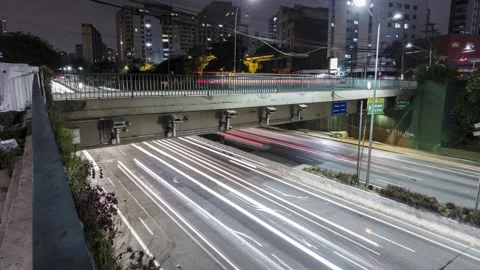 Time lapse of Traffic on 23 de Maio Avenue 스톡 동영상 154218657