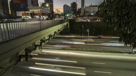 Time lapse of Traffic on 23 de Maio Avenue Stock Footage 157701926