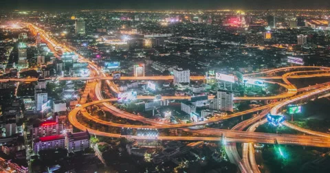 Time lapse traffic in Bangkok Video stock 49409376