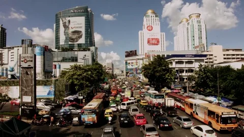 Time Lapse: Traffic in Bangkok Stock Footage 74420537