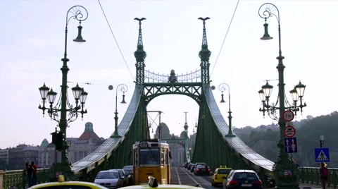 Time lapse traffic on a bridge Stock Footage 57224131