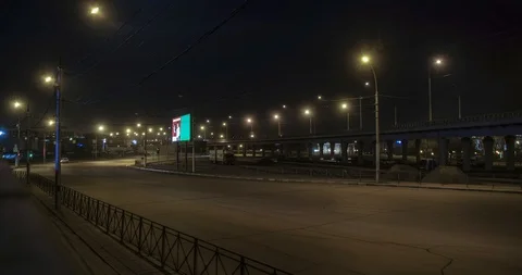 Time lapse of traffic, cars and trucks along the street Stock-Footage 129608853