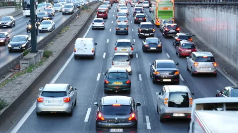 Time Lapse of Traffic on the Champs Elysees- Paris France Stock Footage 63850965