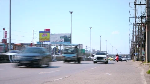 Time-Lapse Traffic Condition At Phaholyothin Road Stock Footage 262320023