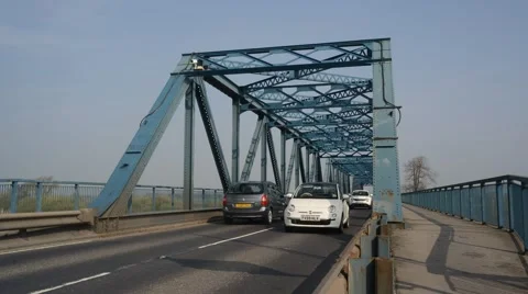Time lapse traffic crossing Boothferry road bridge howden uk Stock Footage 48993456
