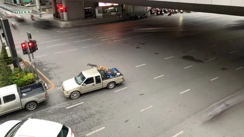 Time lapse of traffic during rush hour Stock Footage 115064216