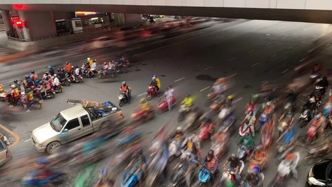 Time lapse of traffic during rush hour Stock Footage 115064236