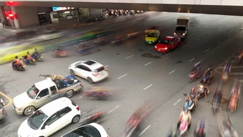 Time lapse of traffic during rush hour 스톡 동영상 115064940