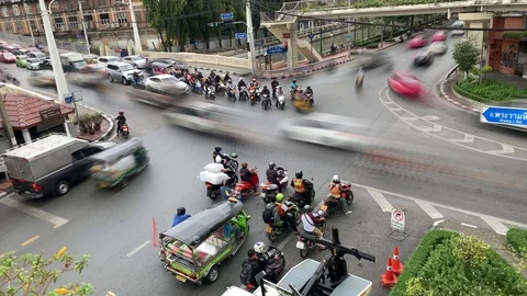 Time lapse of traffic during rush hour Stock Footage 115905050