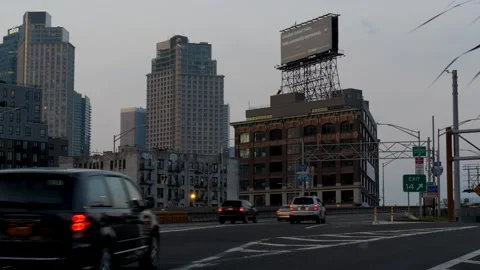 Time-lapse of traffic flowing &amp; exiting highway Stock Footage 159921934