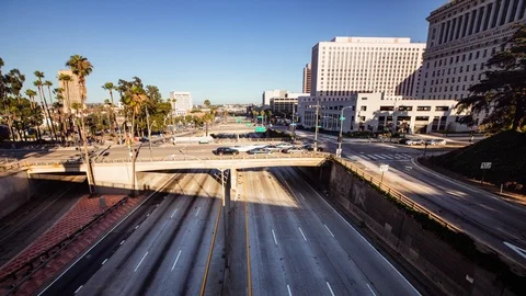 Time Lapse - Traffic on Freeway at Daytime  - 4K Stock Footage 118883662