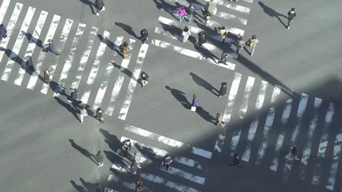 Time lapse Traffic of Ginza crossing in Tokyo City,Japan Stock Footage 122145105