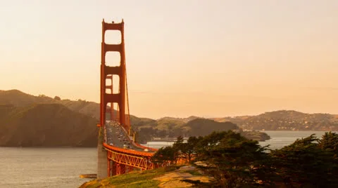 Time Lapse Traffic on Golden Gate Bridge Video stock 24976279