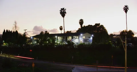 Time-lapse of traffic on Highway 101 in Los Angeles, California Stock Footage 115093829