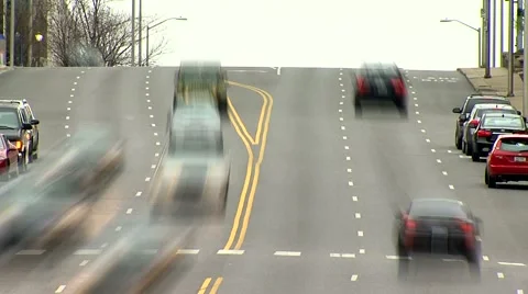 Time-lapse Traffic on Hill Video stock 2344214