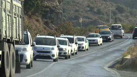 Time Lapse Traffic On A Hillside Road Stock Footage 144206670