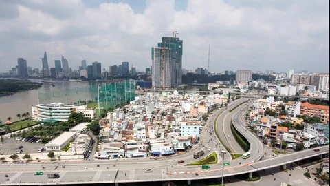 Time Lapse of Traffic in Ho Chi Minh City - Vietnam Video stock 87275159