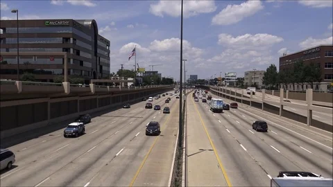 Time lapse traffic on interstate 4x Stock Footage 76545120