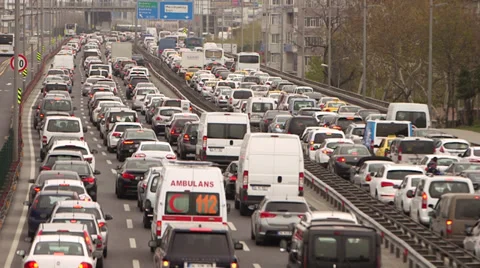 Time-lapse traffic in Istanbul Stock Footage 36911260