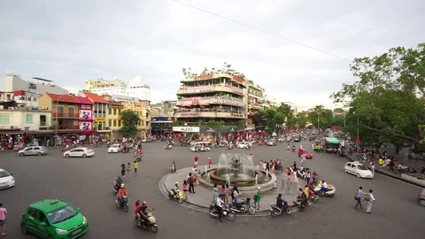 Time lapse of traffic jam at Old Hanoi. Stock Footage 75659495