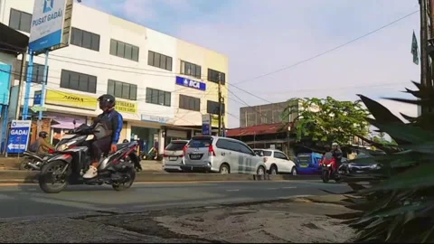 Time lapse of traffic jams every morning on the Jakarta Bogor highway Stock Footage 269288417